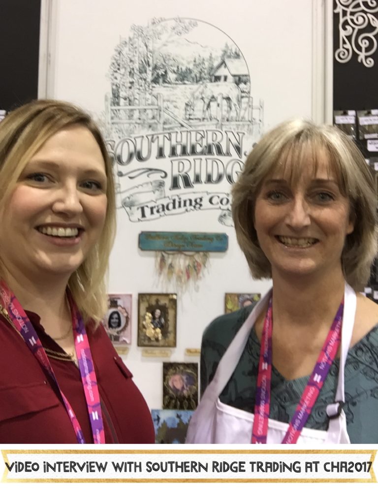 Chat with Karen from Southern Ridge Trading Co. at her CHA2017 Creativation booth about her laser cut chipboard, templates and wood veneers. #creativation #cha2017 #lasercut #scrapbooking #pocketscrapping #woodveneer #chipboard #templates #aliceboll #scraphappy #scrapbookwonderland