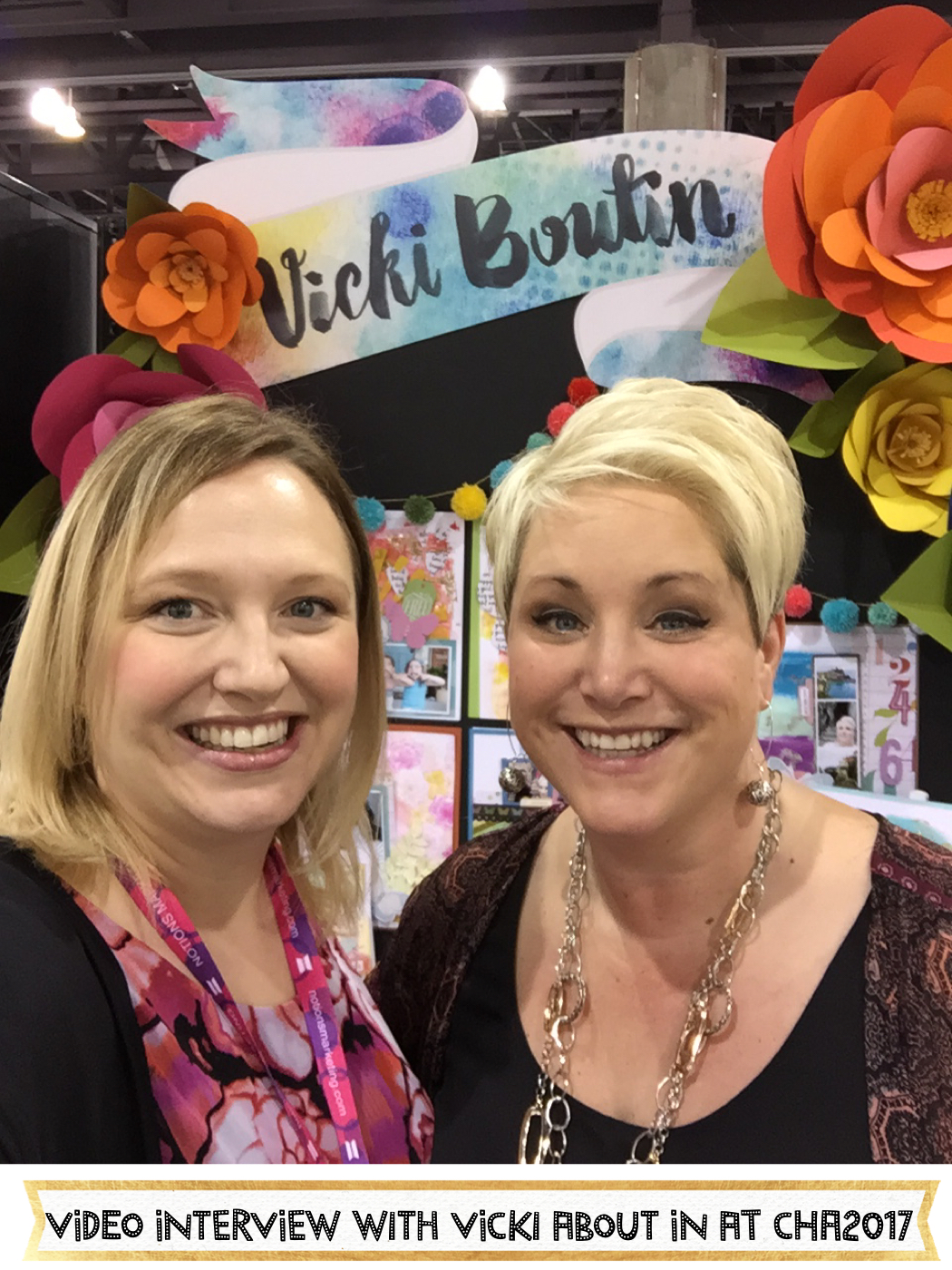 Video interview with Vicki Boutin at CHA2017 Creativation. #mixedmedia #scrapbooking #CHA2017 #creativation #vickiboutin
