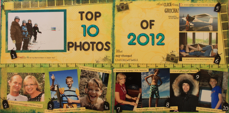 top 10 photos of 2012 double page layout