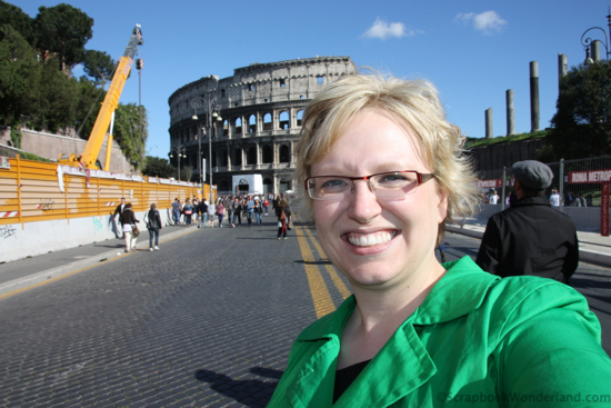 Selfie of Alice at the Colosseum in Rome