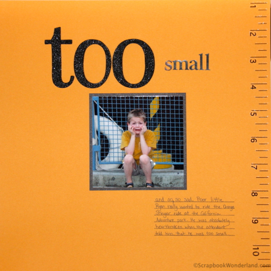 Too Small - a simple but perfect layout