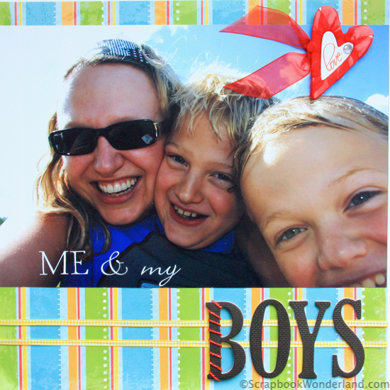 Selfie 8x12 photo Me and My Boys layout.