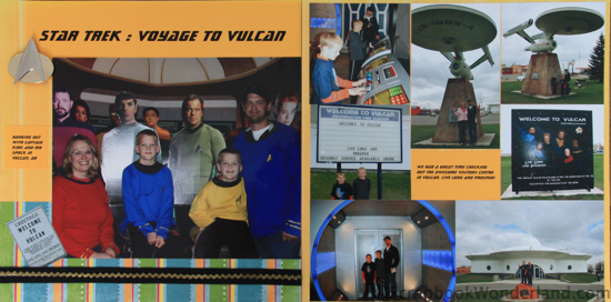 Star Trek Voyage to Vulcan layout. Love the font!