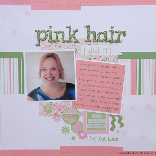 pink hair layout image