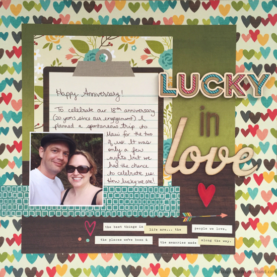 lucky in love layout image