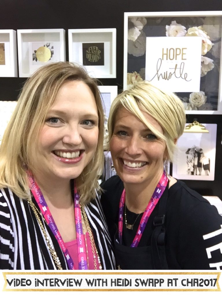 Heidi Swapp shows us around her booth at CHA2017 in this video interview. Check our her new 4" marquee letters, planners, Magnolia Jane papers, and Letterboard.