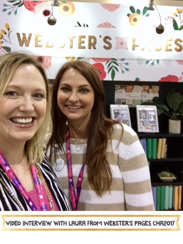 Video interview with Laura Graff from Webster's Pages at CHA2017 Creativation. #scrapbooking #planner #pocket scrapping #travellersnotebook #anewday #lovestory #scrapbookwonderland #scraphappy