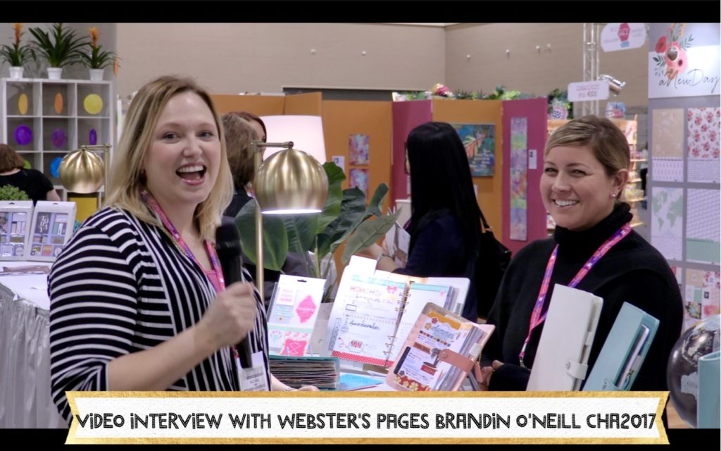 Webster's Pages co-owner and designer Brandin O'Neill share her inspiration and design process for creating her beautiful designs, and she confesses a big secret about scrapbooking in this "Meet the Designer" interview from CHA2017 with Alice Boll from Scrapbook Wonderland. #scrapbooking #websterspages #scrapbook #planner #cha2017 #meetthedesigner #brandino'neill #aliceboll #scrapbookwonderland