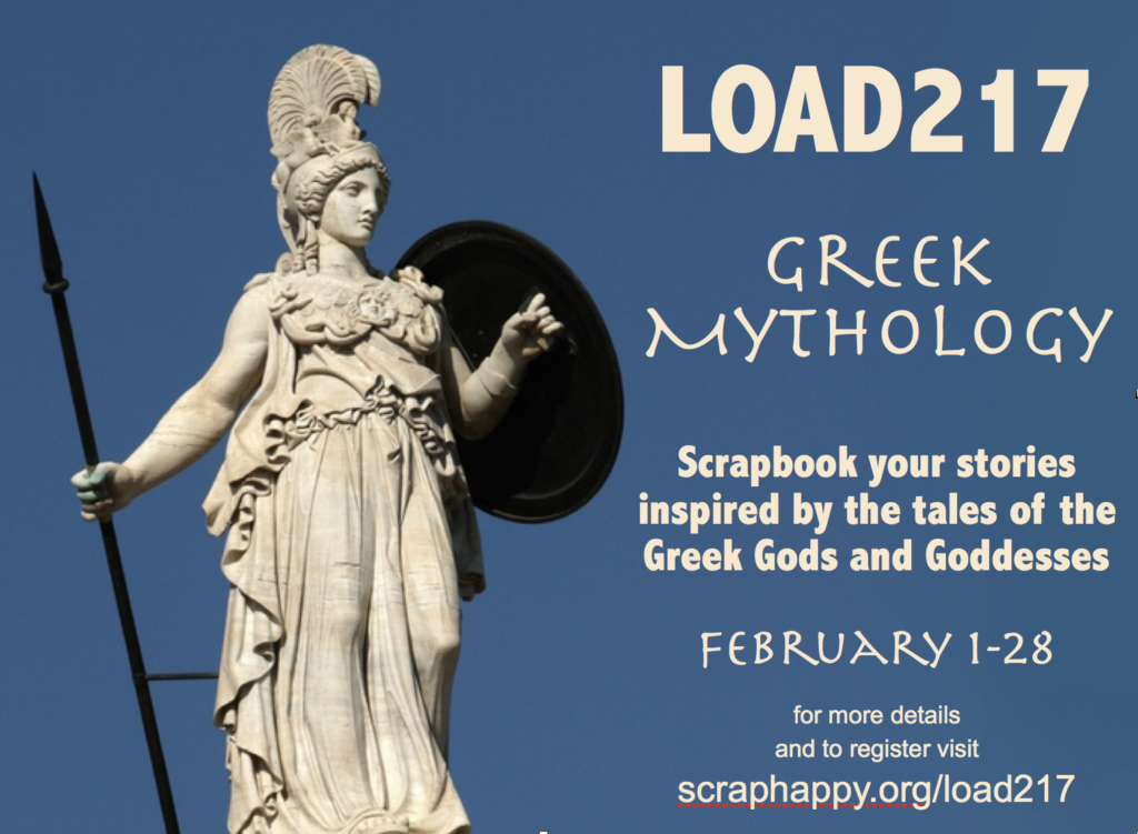 LOAD217 Greek Mythology, take the layout a day challenge and scrapbook every day in February! #load217 #layoutaday #scrapbooking #digiscrap #pocketscrap