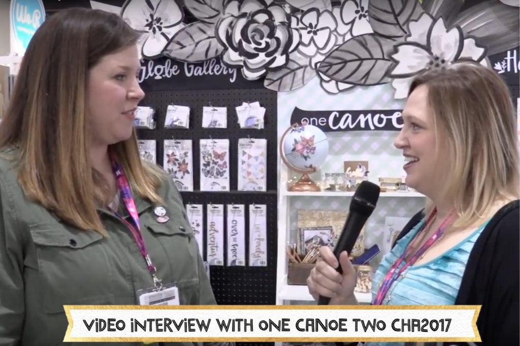 Interview with Beth Snyder from One Canoe Two at CHA2017. #globe #hazelwood #scrapbooking #alteredglobe #cha2017 #creativation #onecanoetwo 